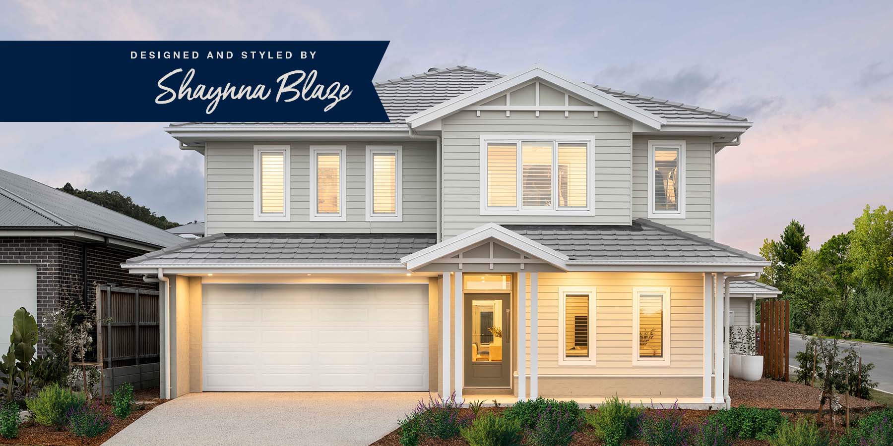 Newport 281 Display Home + Granny Flat Hamptons Facade